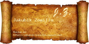 Jakubik Zomilla névjegykártya